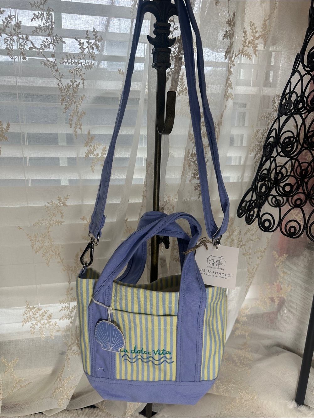 The farmhouse by Rachel Ashwell mini canvas “La dolce vita” tote bag
